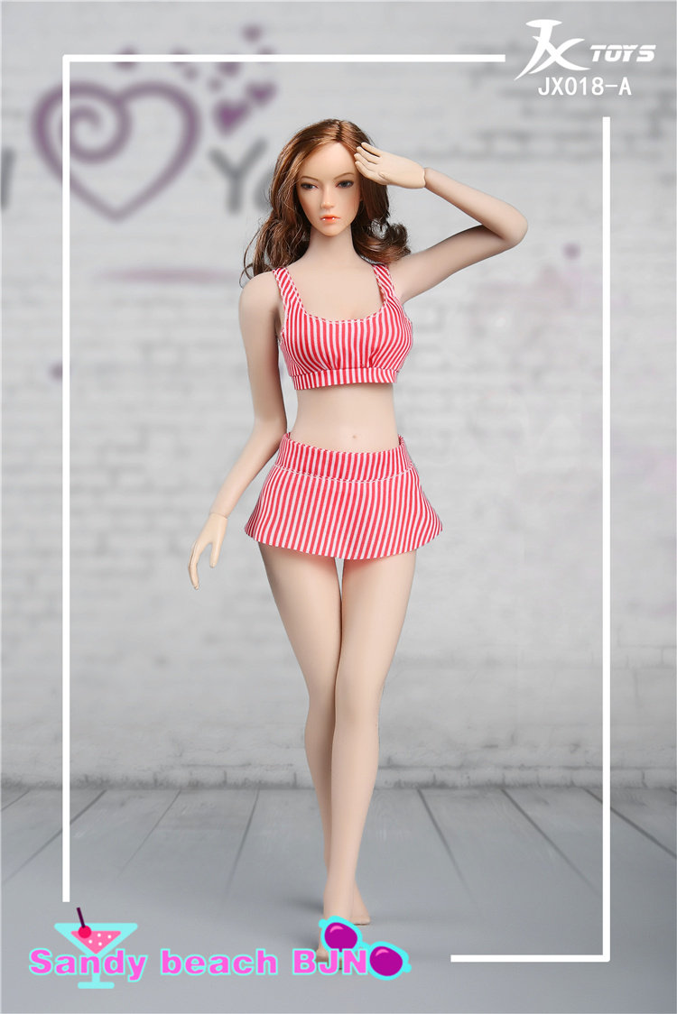 JXTOYS-018 兵人服装 1/6 性感泳衣 沙滩比基尼套装三色 现货 - 实物图