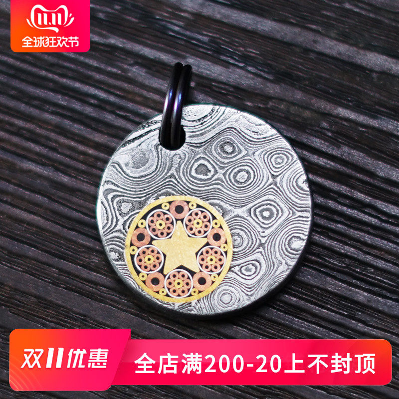 8年老店丶原创EDC 大马士革钢铜 项链吊坠包坠挂件饰品新品狗牌|msdalam kategori Aksesori/Belt kulit/Hat/Muffler, Kasut dan beg/Aksesori tali pinggang, aksesori beg, rantai kunci - dari Buy2taobao.com untuk memberikan perkhidmatan ejen Taobao profesional membeli