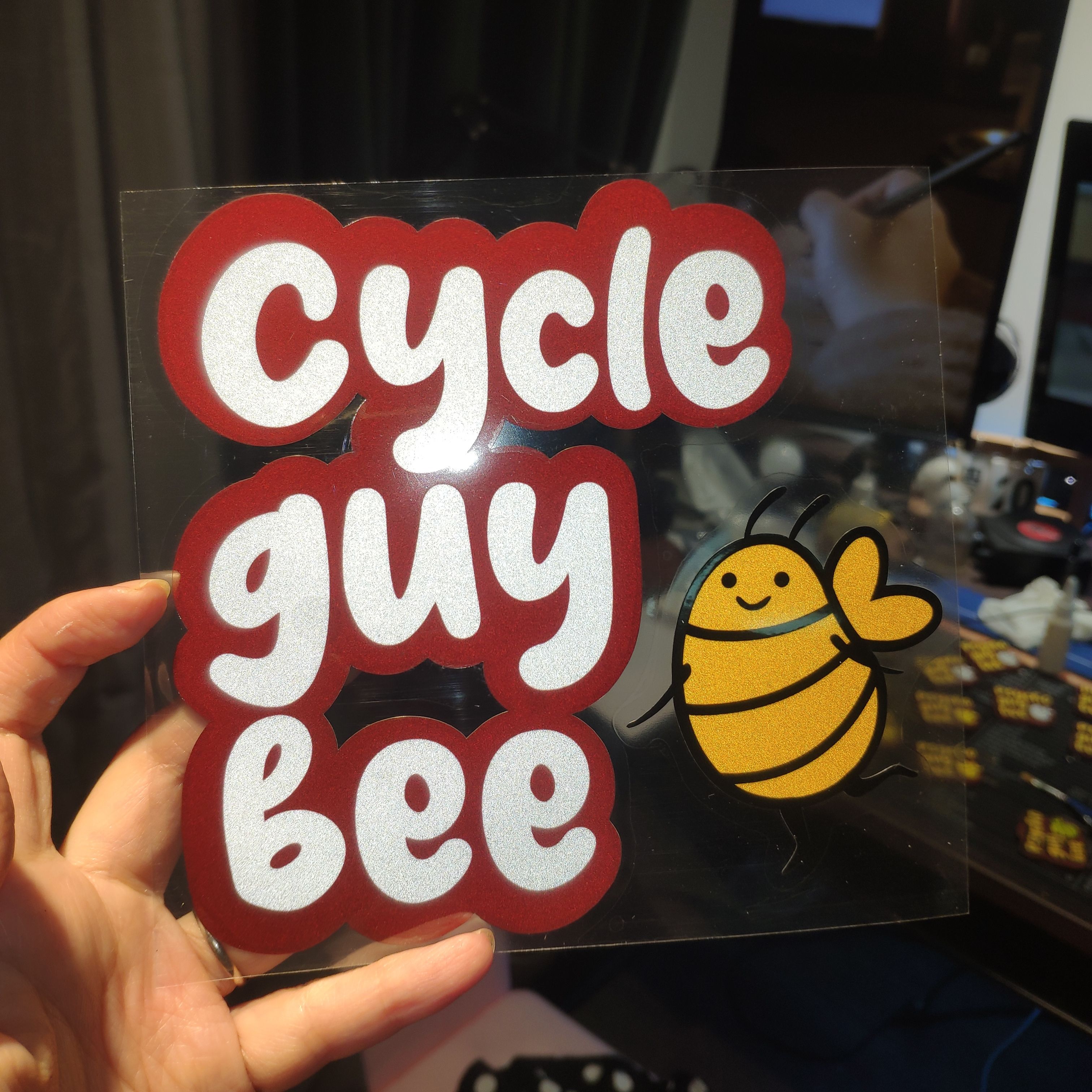 Cycle/psycho guy bee 汽车反光贴