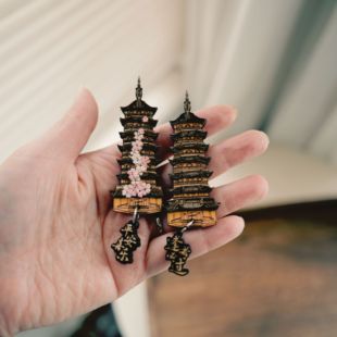 常州红梅公园文笔塔文创冰箱贴