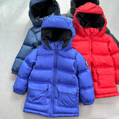 儿童男女童冬季 110 鸭绒连帽羽绒服 90绒 轻软蓬松 140 160码