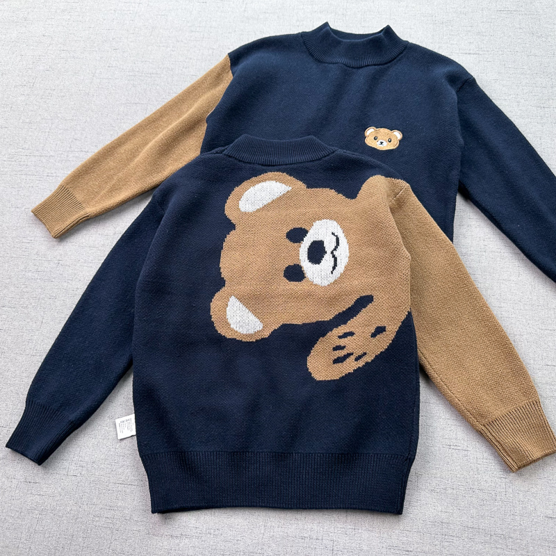 卡通细毛线春秋全棉毛衣