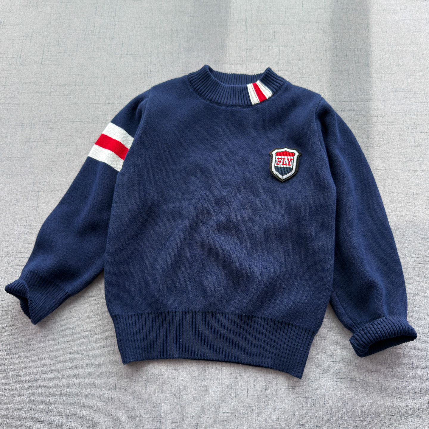 100%棉~半高领纯棉毛衣