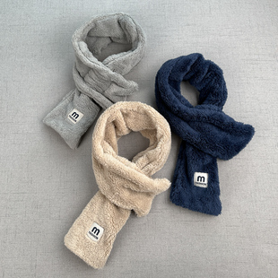 舒棉绒~儿童围巾 冬季保暖羊羔绒围脖