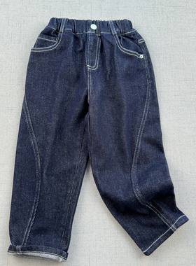 环保印染~不易掉色 原色牛仔裤110-170 男童秋装新品中大童春秋裤