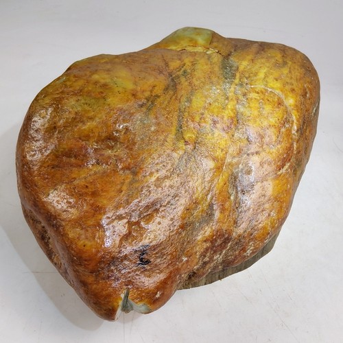 755挥泪亏甩 岫岩玉河磨玉原石14斤手镯牌子珠子吊坠