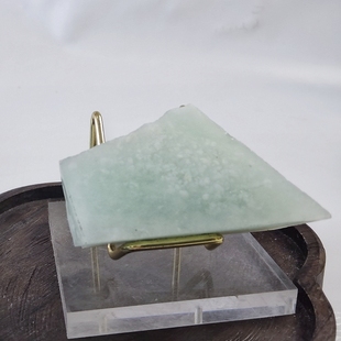 亏甩新疆岫玉蓝冰天青冻原石边角料 珠子吊坠牌子料110克