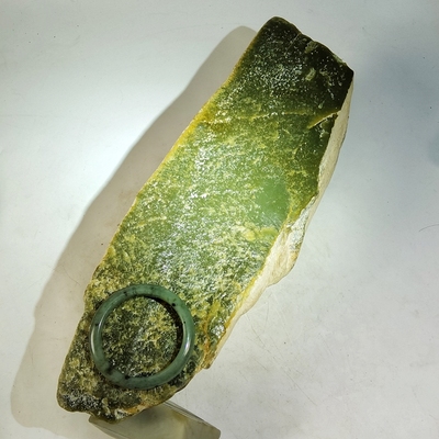 H748/600天然和田玉原石 黄绿13.33斤手镯牌子珠子吊坠料