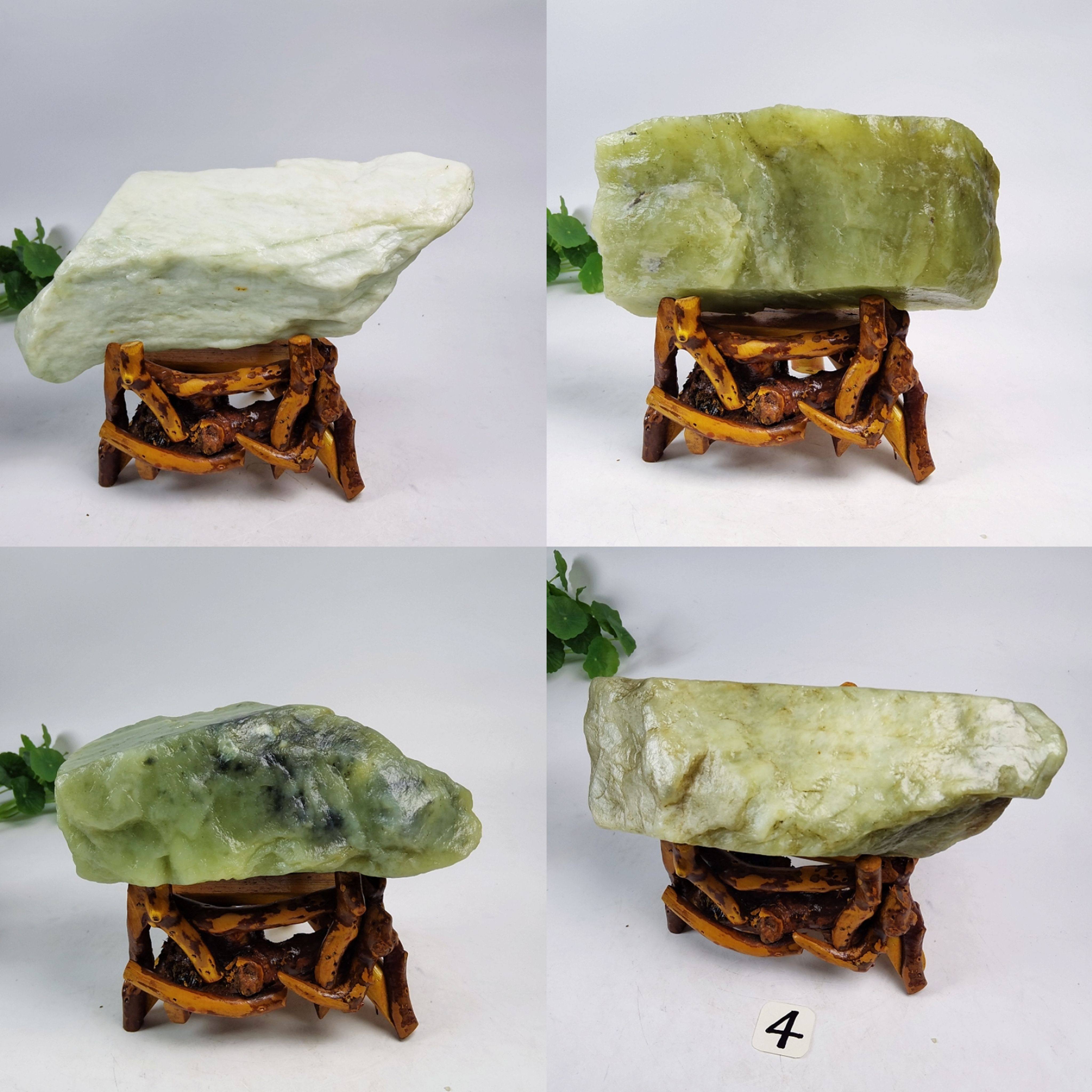 天然岫玉原石毛料摆件手把件手镯牌子珠子料