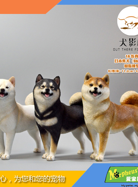 现货犬影村官方包邮1:6仿真柴犬哈士奇狗模型兵人手办潮摆件礼品