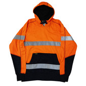 库存尾货插肩袖 户外骑行登山显眼高可视袋鼠兜卫衣外套Y318男