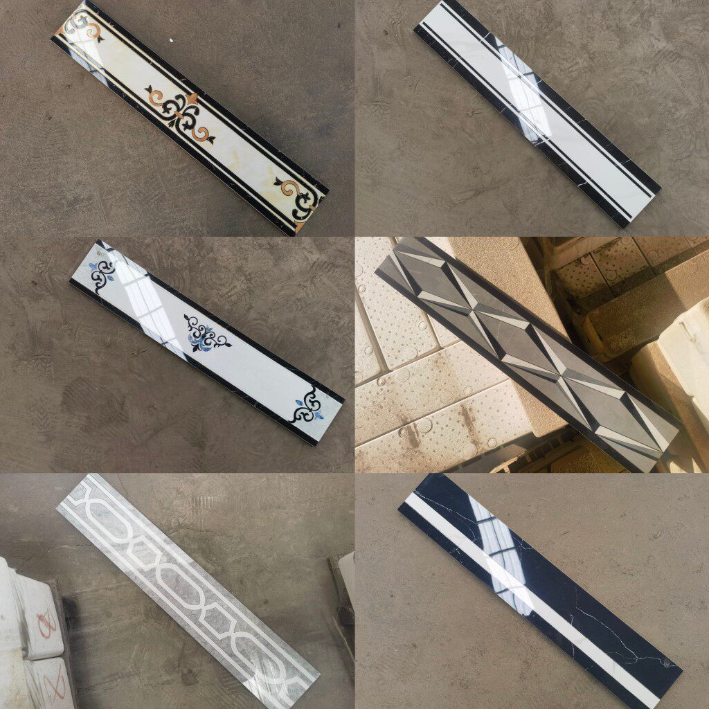 佛山地砖15公分波打线客厅波导线地面瓷砖线条装饰踢脚线15x80