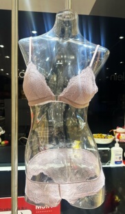 秒杀CK内衣23新款女士性感蕾丝无钢圈薄垫前扣三角杯文胸QF7167A