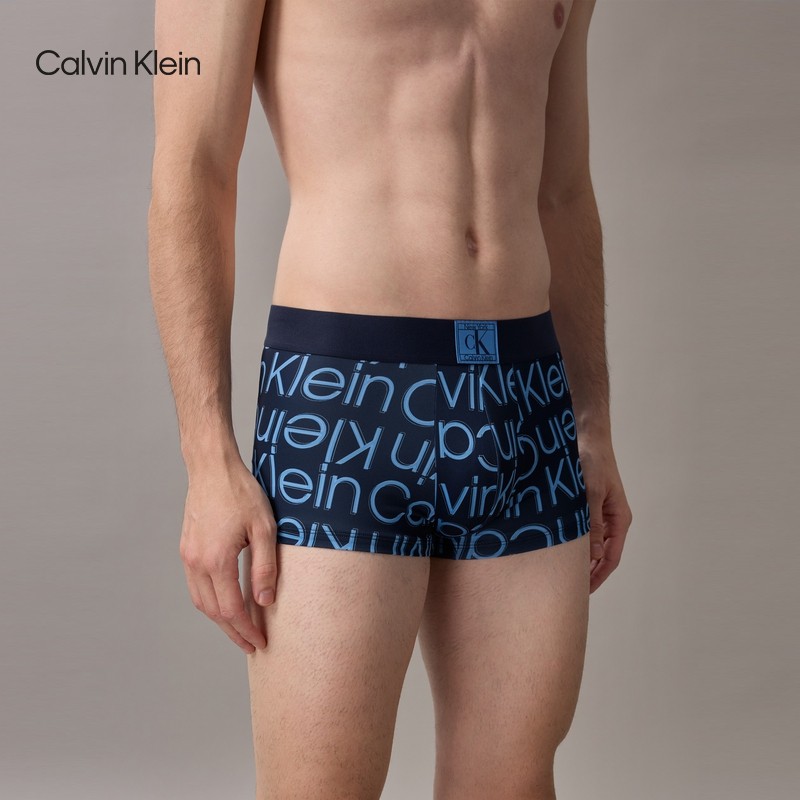 CK内衣25秋冬新款男士顺滑低腰字母满印低腰防夹臀四角裤平角内裤