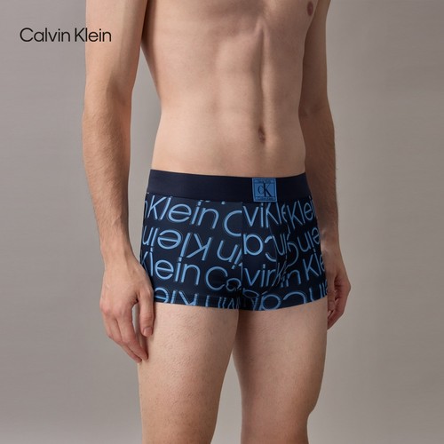 CK内衣25秋冬新款男士顺滑低腰字母满印低腰防夹臀四角裤平角内裤