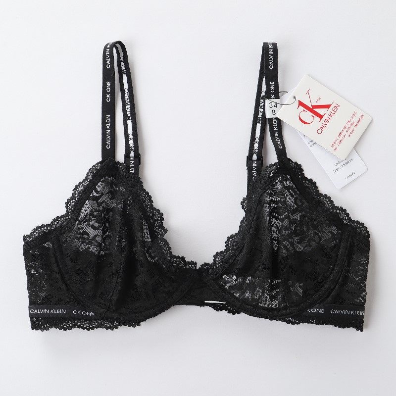 CK内衣新款女士性感蕾丝文胸内裤上薄下厚/超薄舒适两款QF6200AD