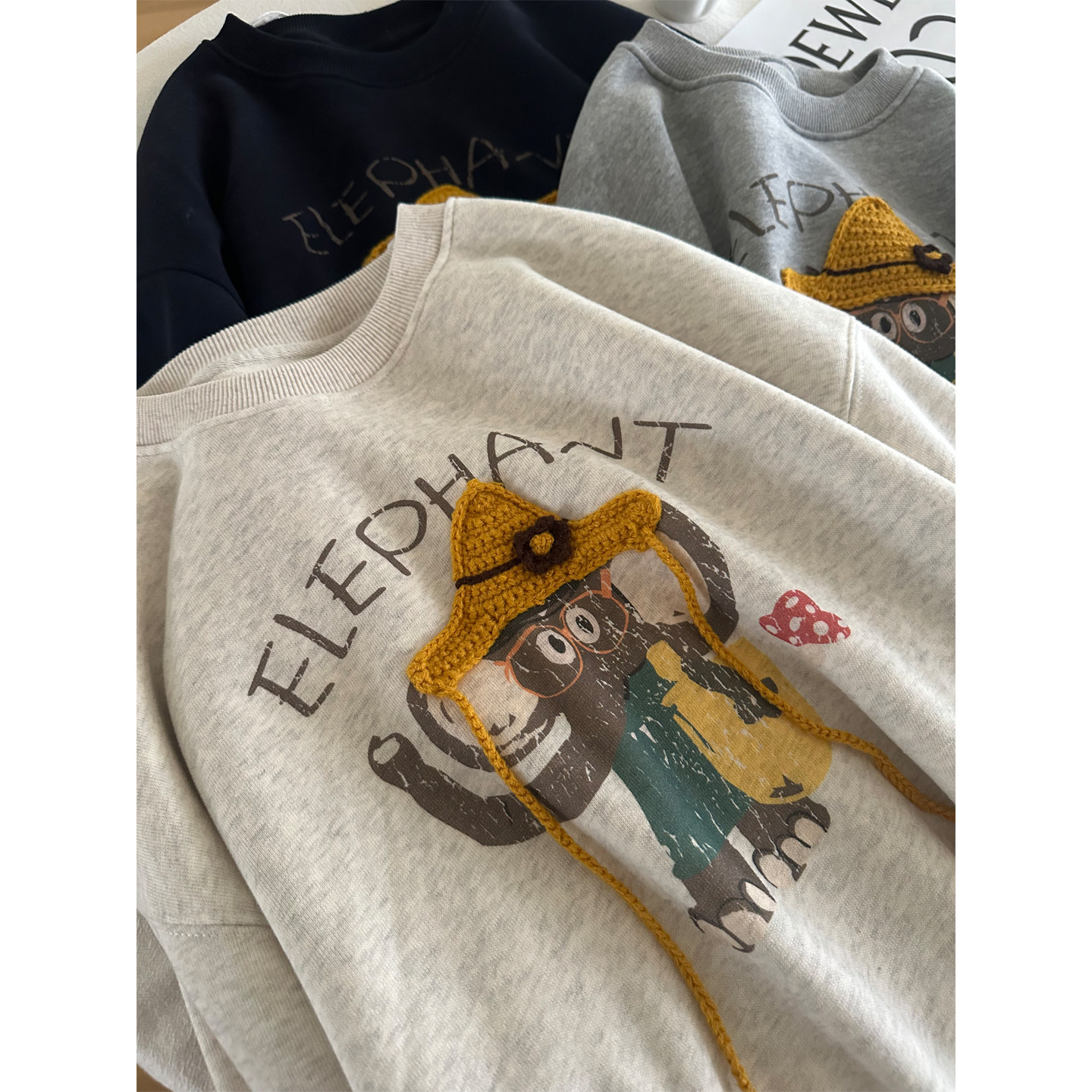 2025秋冬韩版ins显瘦百搭圆领加绒卡通立体绣花长袖宽松套头卫衣,女装/女士精品,卫衣/绒衫,淘宝优惠券,粉丝福利购,淘宝优惠卷