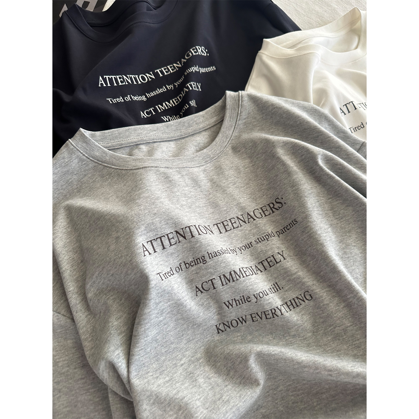 秋季新款印花字母休闲长袖T恤