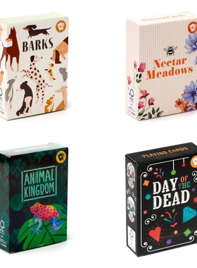 正品英国Puckator创意图案扑克牌狗狗自然骷髅 德国直邮