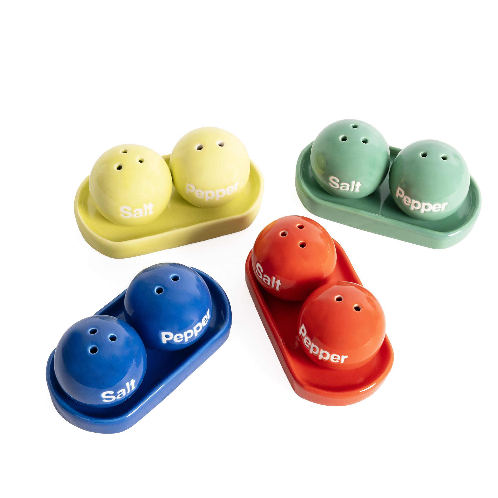 正品西班牙Helio Ferretti小球创意盐罐胡椒瓶陶瓷2件套 德国直邮