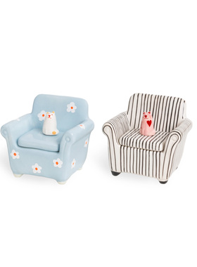 正品西班牙Helio Ferretti陶瓷沙发猫咪创意迷你收纳盒 德国直邮