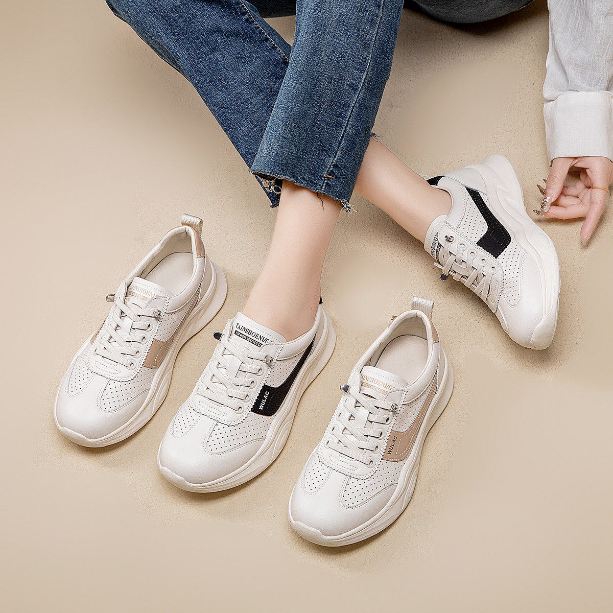 [明星同款]运动鞋女款妈妈鞋子轻便防滑中老年软底舒适休闲鞋女鞋