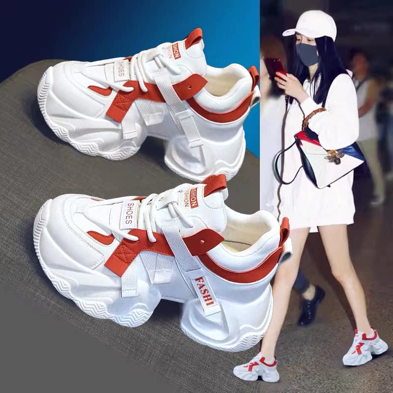 [明星同款]内增高老爹鞋女款2026春秋新款超火爆款显脚小厚底炸街