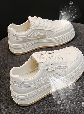 [明星同款]夏季女鞋爆款小白鞋女款透气网鞋2026新款休闲运动风白