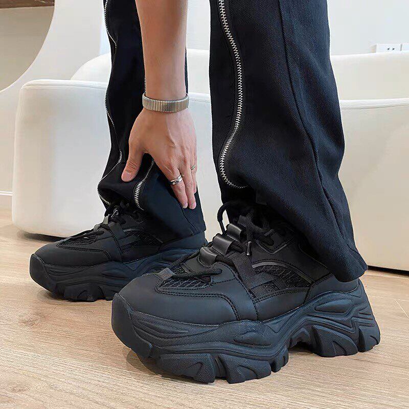 [明星同款]内增高男鞋ins老爹鞋百搭运动潮鞋子秋冬季松糕厚底休