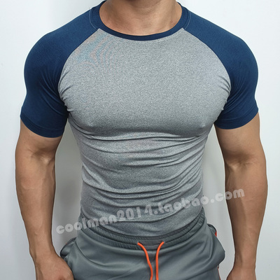 运动修身T恤男士健身短袖速干
