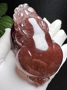 天三红发晶貔貅摆件家居宅驱装饰品过招财纳福的光工艺品