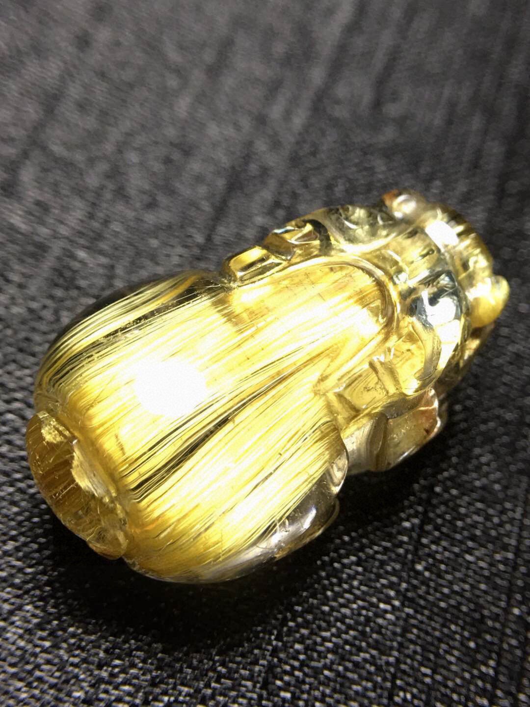 天然金发晶钛晶貔貅板钛猫眼吊坠手链配饰男女款髪晶戒指耳坠手串