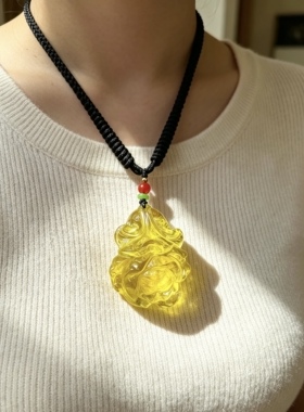 天然黄水晶白菜摆件把玩件  招财聚财百财水晶白菜