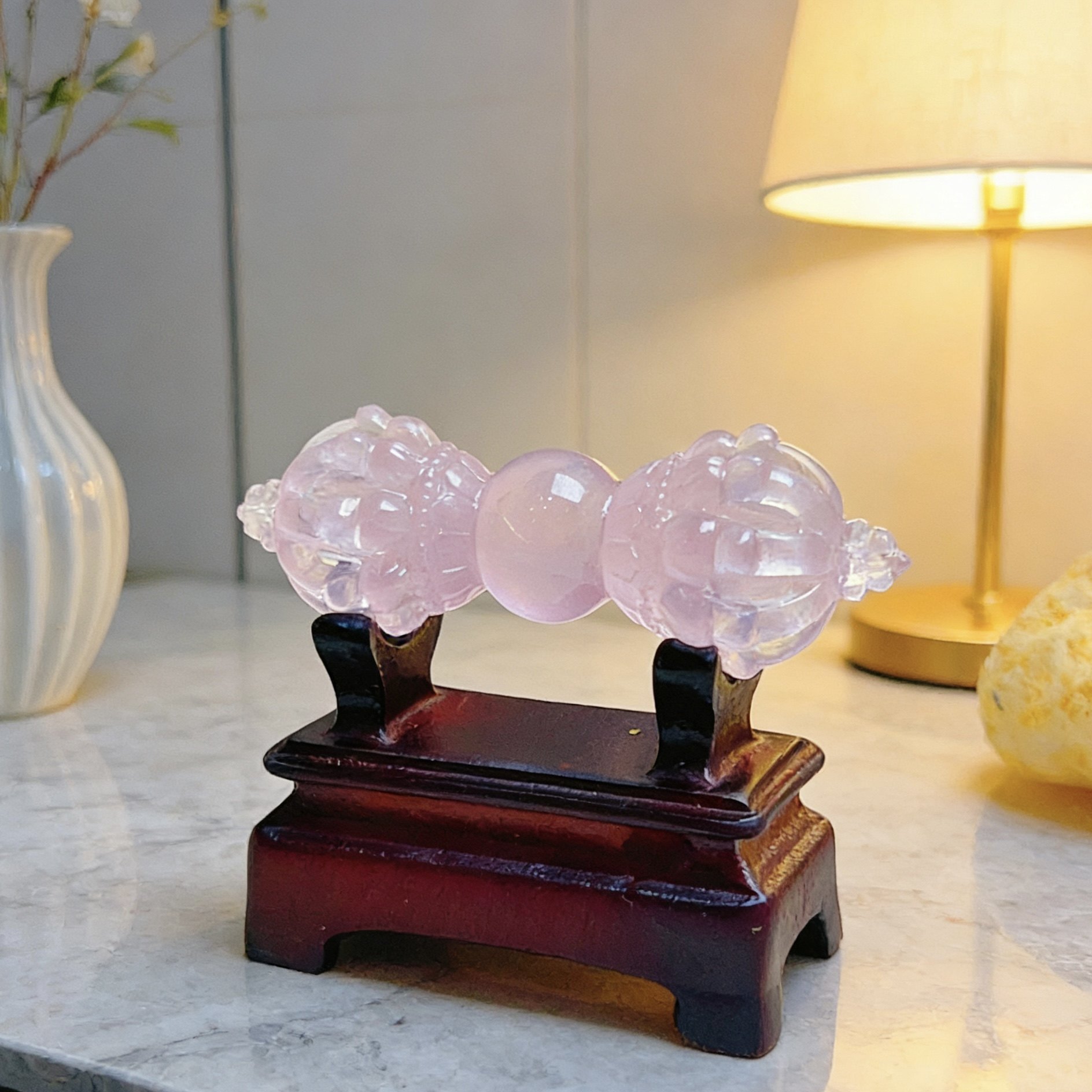 天然粉水晶九股金刚杵摆件家居客厅玄关装饰品乔迁新居礼品,饰品/流行首饰/时尚饰品新,摆件,淘宝优惠券,粉丝福利购,淘宝优惠卷