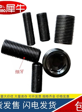 细牙内六角平端顶丝紧定 M8M10M12M16M18M22M24M33 细牙止付螺丝