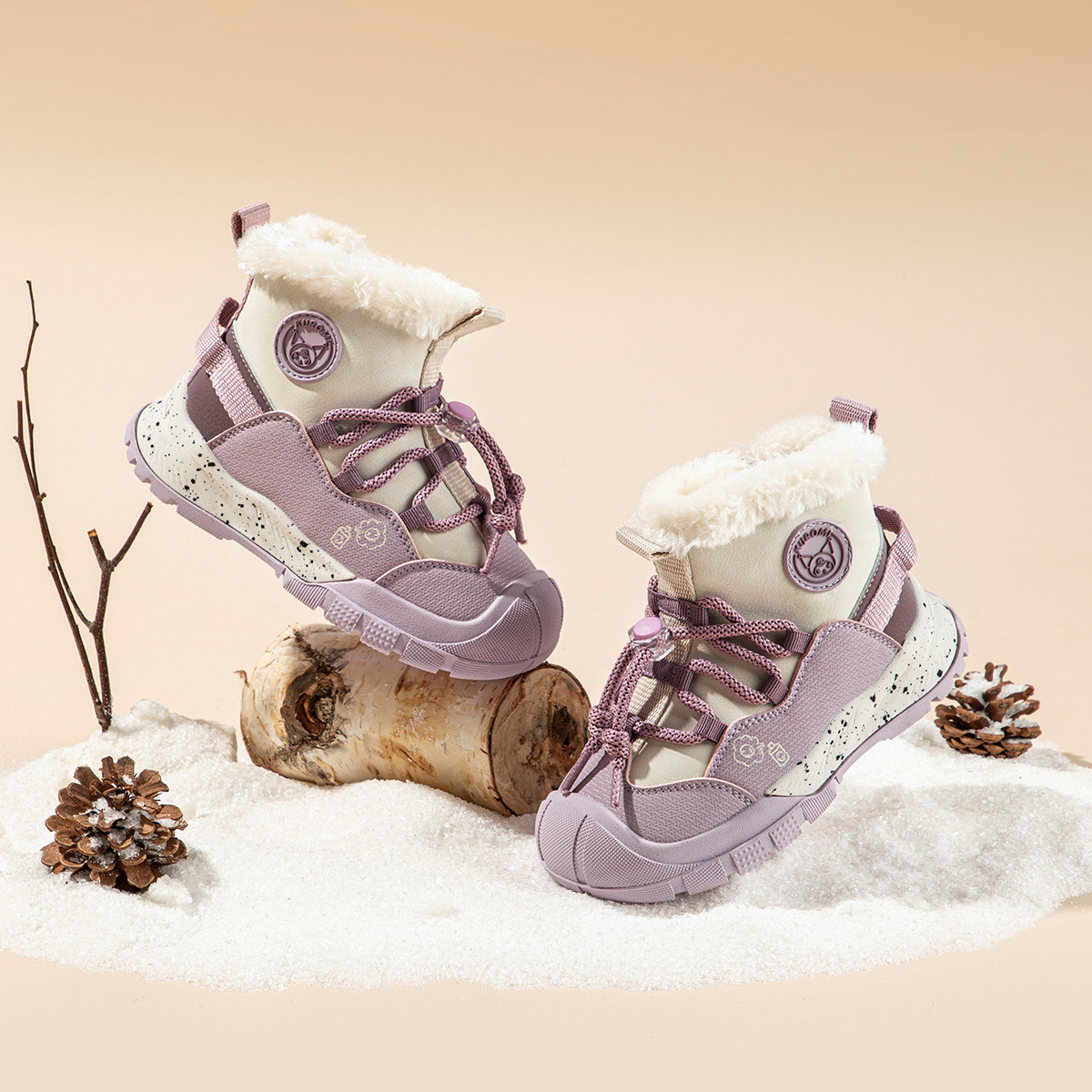 儿童雪地靴冬季加绒加厚