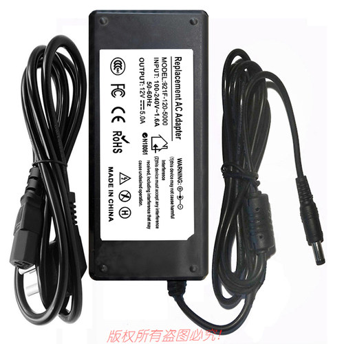 Replacement AC Adapter原装12V5.0A电源适配器型号921F-120-5000