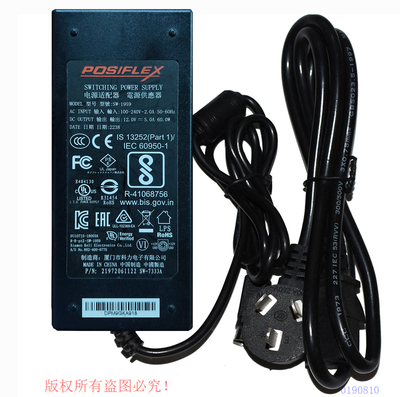 POSIFLEX科力12.0V5.0A四针电源适配器型号SW-1959