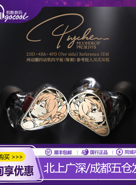 水月雨灵魂Psyche 两动圈四动铁四平板旗舰入耳式HiFi耳机