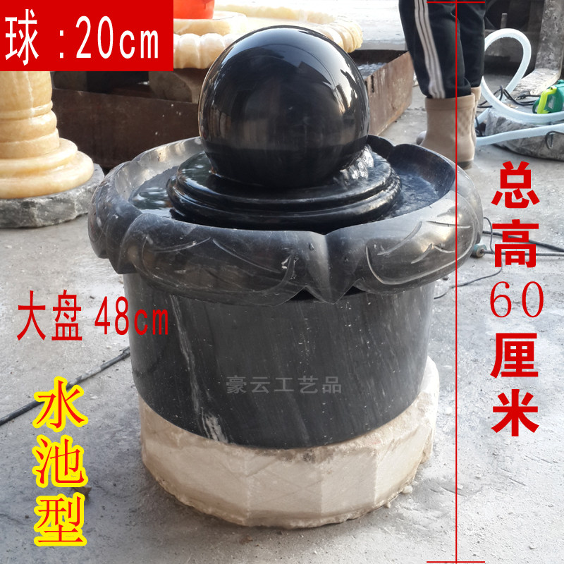 黑色流水喷泉摆件装修工艺品
