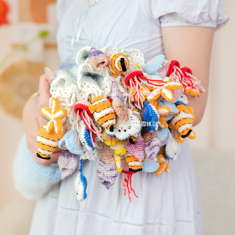 雪球diy手工编织海洋毯材料包毛线针织午睡盖毯子礼物,服饰配件/皮带/帽子/围巾,DIY编织材料包,淘宝优惠券,粉丝福利购,淘宝优惠卷