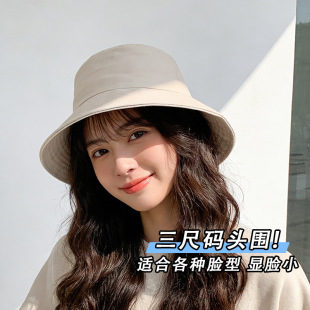 帽子女款大头围渔夫帽女春夏大檐显脸小防晒帽素颜百搭高级感盆帽