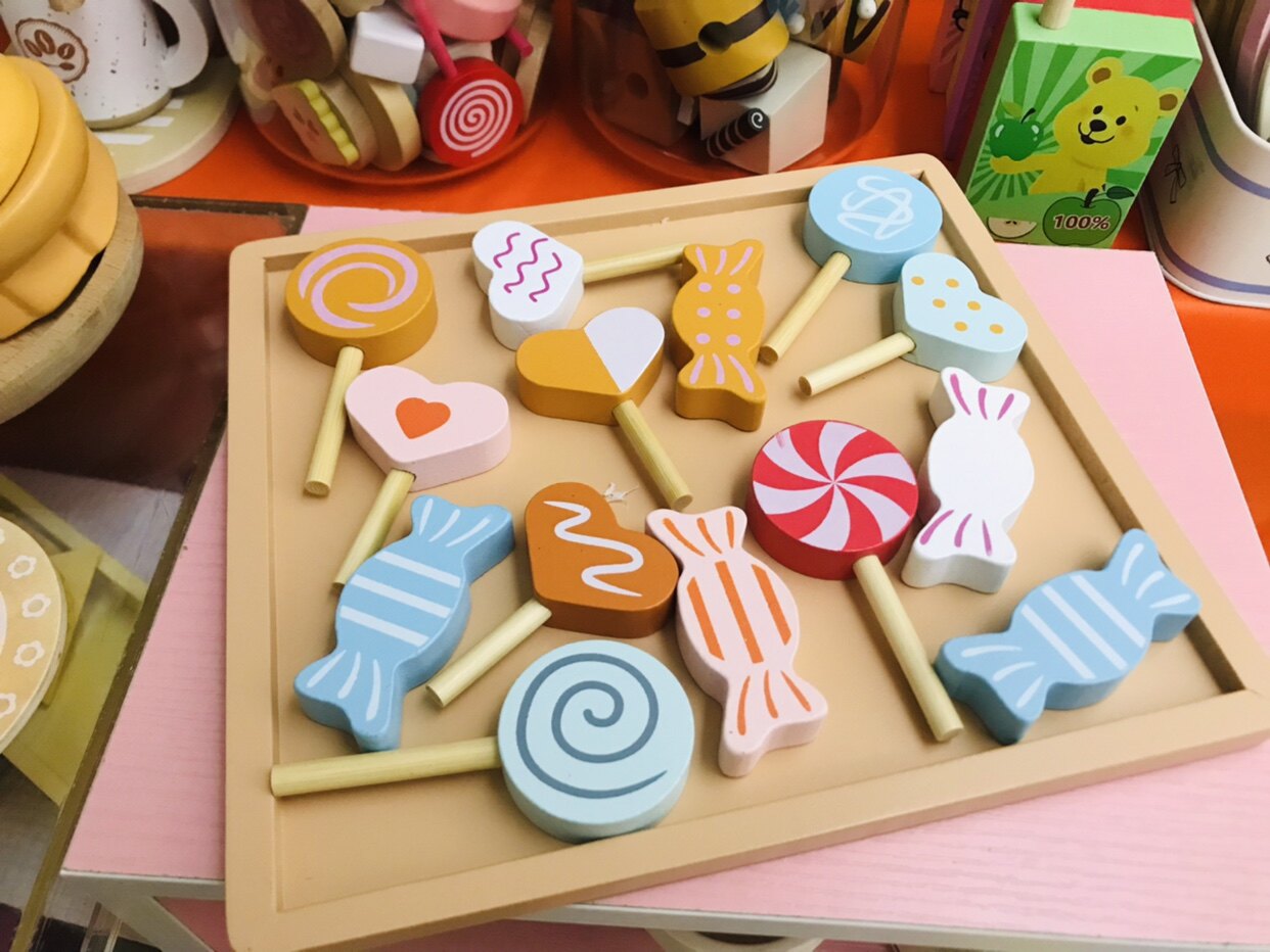 木质过家家玩具 木质仿真糖果棒过家家玩具