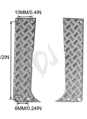 DJ FMS 1/24 小奇 仿真半卡 FCX24 Wagon攀爬车 金属侧踏装饰板