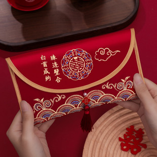 见面礼红包2025新款高档结婚万元布艺红包袋敬茶改口利是封送闺蜜