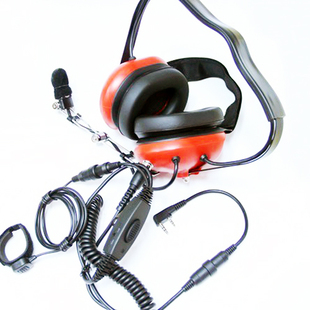 对讲机耳咪航空咪赛车滑翔伞机场会议导播后戴式头戴战术降噪耳麦