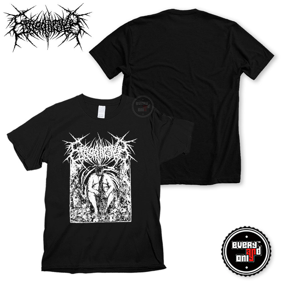 coprobaptized cunthunter残暴死亡金属乐队字母印花复古短袖t恤