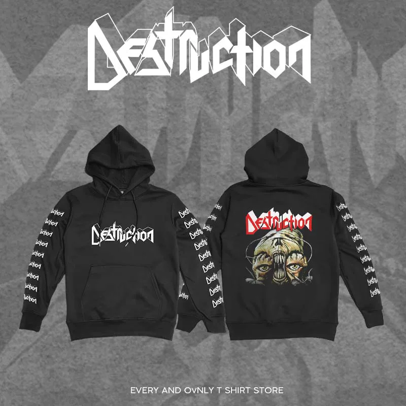 Destruction Destroyer Вокал метал группа релиз из Агоне Зиппер стержни удерживающей куртки жилет