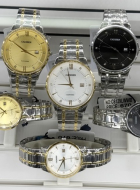 正品卡迪森手表男石英情侣对表日历简约大方防水时尚潮流百搭6129