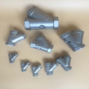 不锈钢内螺纹y型过滤器3分4分6分4寸100目NPT Y-type strainer